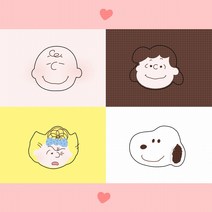 스누피 친구들 얼굴 도무송 인스 다꾸
