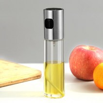 업소용식기세척기 100ml 스프레이 펌프 파인 안개 스테인레스 스틸 올리브 병 오일 분무기 냄비 요리 디스펜서 주방 도구 액세서리, 색깔1, 하나