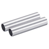 Uxcell 6063 알루미늄 원형 튜브 22mm OD 19mm 내부 직경 100mm 길이 파이프 튜빙 2 개, 한개옵션0