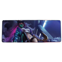 롤 LOL 디자인 마우스 패드 79종 시리즈 리그 오브 레전드 장패드 3mm 두께, 900x400mm + 3mm개, 노랑