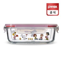 코렐 파이렉스 스누피 4면밀폐용기 직사각 630ml, 단품