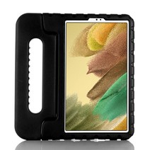 삼성 갤럭시 A7 라이트 8.7인치 SM-T220 SM-T225 키즈 케이스 충격 방지 에바 케이스 범퍼 커버 핸들 스탠드 컨버터블 핸들 경량 보호 커버, 검정