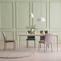 한샘 도노 세라믹 엣지 6인 식탁세트 (위드의자4 포함), A형: 코튼화이트, A형: 코튼화이트, A형: 오트밀(A)