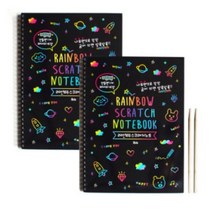 아이비스 4000 레인보우 스크래치 노트 2p 세트, 190 x 260 mm, 96매, 6세트