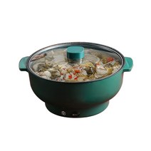 dmwd 다기능 밥솥 전기 프라이팬 국수 요리 냄비 계란 오믈렛 프라이팬 mini hotpot food steamer 수프 히터, 냄비만, 28cm