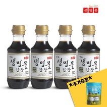 [신앙촌] 생명물간장 360mL 4병 캠핑팩, 없음