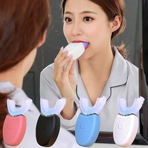 효과 전동 U형 칫솔 고주파 미백 초음파 자동양치, 성인_핑크