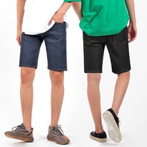 TOPBOY 셀비지 5부 데님팬츠