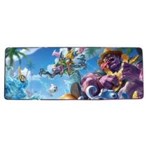 롤 LOL 디자인 마우스 패드 79종 시리즈 리그 오브 레전드 장패드 3mm 두께, 900x400mm + 3mm개, 오렌지 잭