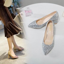 로즈드림가을 스팽글 파티 웨딩 구두 하이힐