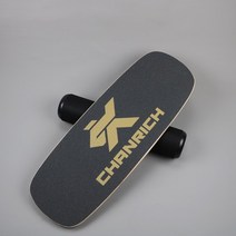 스노우보드데크 스노보드 스노우보드 세트 바인딩 chanrich 밸런스 보드 스노우 보드 서핑 요가 훈련 장비 균형 훈련 특수 자작 나무 연습 보드, 블랙골드 밸런스 플레이트 + 롤러, 73cm