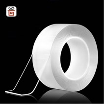 기프템 초강력 실리콘 나노 양면 테이프 두께 2mm 방수 투명, 5cm x 3m (2T)