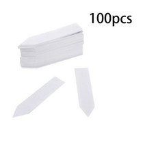 식물 플라스틱 라벨 정원 용품 보육 묘목 트레이 마커 Diy 장식 도구 화분 랜딩 태그 100 개, White_100pcs 5x1cm