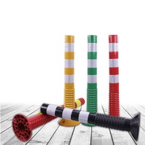 차선 규제봉 신선 유도봉 탄력봉 중앙 분리대 교통 갓길, 레드색과 화이트색