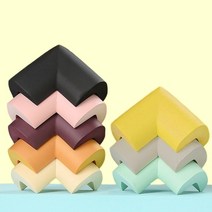 리빙블러썸 두툼한 코너 보호대 12mm 4개세트, 블랙