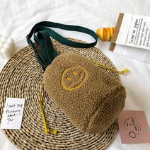 크리스마스 선물 뽀글이 가벼운 데일리 양털 미니백 조임끈 복조리 복주머니 에코백 손목가방