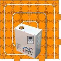 [수상한난방]컨테이너난방 농막주택 바닥난방 자재5.5평 프리미엄가변형블루투스 전기보일러 3kw