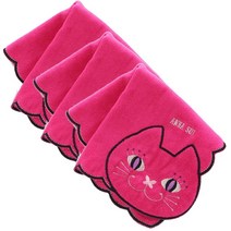 Anna sui 안나수이 고양이 손수건 핸드 타월 세이프티 핑크 3팩