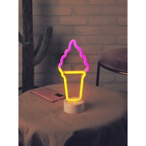 캠핑파티라이트 실리콘네온사인 다이소무드등 수면등 아이스크림무드등 네온사인 나래바, 플라밍고