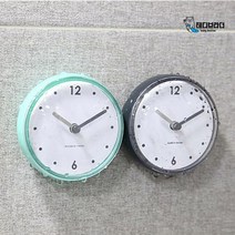테디브라더 욕실방수시계 소품 화장실 목욕탕 흡착, 모던 그레이