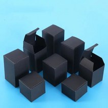 크리스마스 선물 포장 작은 크래프트 종이 상자 골판지 상자 DIY 비누 쿠키 쥬얼리 사탕 10 개, 6x6x10cm, Black