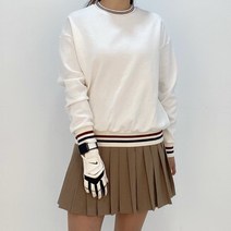 시보리 배색 맨투맨 여성골프웨어 골프퀸카