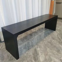 원목 벤치 의자정원 실내 편한 식당 식탁 인테리어 우드 공원 나무 목재 평상 거실, 100 x 30 x 45cm (블랙)