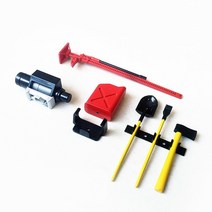 RC카 타이어 6pcs 110 스케일 차고 액세서리 도구 하이 리프트 잭 윈치 삽 jerry can ax toy for rc 크롤러 트럭 scx10 trx4 d90 cc01, 없음
