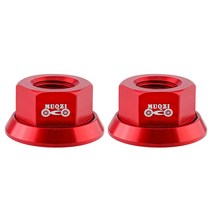 MUQZI-자전거 3/8 허브 너트 알루미늄 합금 볼트 플랜지 프론트 휠 리어 스크류 캡 Mtb 도로 접이식 고정 기어 자전거 2 개, Red