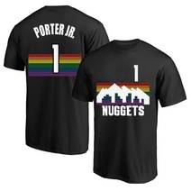 덴버너게츠 티셔츠 DEN002 반팔 티 NBA 마이클포터 JR 빅사이즈 남자 여자 슈팅 져지 저지 농구 팀 복 상의