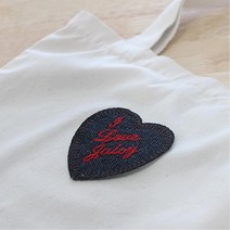 에코백 가방 브로치 소품 DIY 리폼 열처리 하트 와펜 원피스