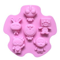 [드그라쎄] 실리콘몰드 모음 A, 57. 캐릭터 모음 (6구)