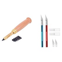 목공기계부품6 Tip Sizes 1.5Mm 2Mm 2.5Mm 3Mm 3.5Mm 4Mm Screw Hole Punch/Auto Leather Tool With 2, 01 장미 빛 레드