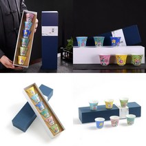 명작 전통 다기 찻잔 6P 50ML 차잔 찾잔 미니찻잔 꽃차잔 미니찻잔 차잔 레트로찻잔 빈티지찻잔 레트로커피잔