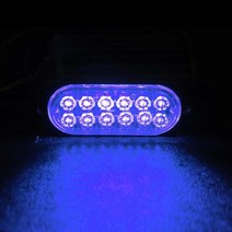 자동차 스트로브 경고등 고장 비상 점멸등 6/12LED 트럭 트레일러 사이드 램프 황색 신호등 12V, 한개옵션1, 08 12LED Blue
