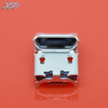 Jcd 마이크로 usb 5pin 잭 옥스 호른 4 다리 플레이트 소켓 5 핀 바늘 여성 미니 커넥터, 한개옵션0