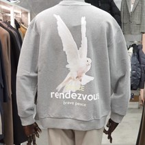 리버클래시 리버클래시 LIW41923-MG 멜란지그레이 백 프린팅 맨투맨T셔츠