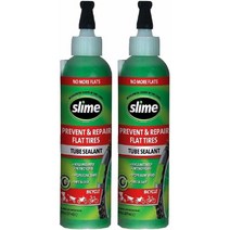 Slime 10003 자전거 튜브 펑크 수리 실란트 2팩, 기본