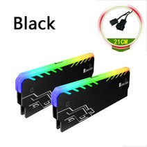 2PC 메모리 RAM RGB 쿨러 방열판 냉각 조끼 핀 방사선 DIY PC 게임용 오버클럭 모드 DDR DDR3 DDR4, 02 black