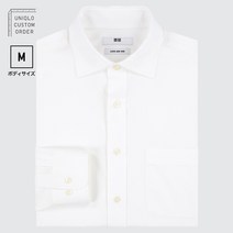 유니클로 슈퍼논다리미 셔츠 (세미와이드카라 M사이즈 긴팔) 433320 E433320-000