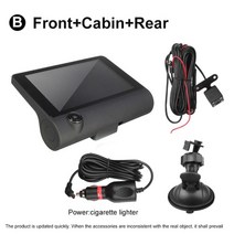 블랙박스보조배터리 4.0inch ips 1080p 카메라 dvr 비디오 레코더 야간 3, b 프론트 캐빈 리어, 32g