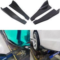 전차종 리어 립댐 카나드윙 에어댐 바디킷 V2, 유광 블랙