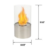 에탄올난로 버너 휴대용 블랙 바이오 벽난로 탁상 화재 그릇 알코올 스토브 에탄올 난로, 실버 엘
