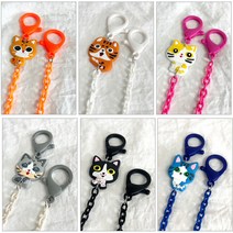 냥이 아크릴 마스크 스트랩 귀여운 고양이 마스크줄