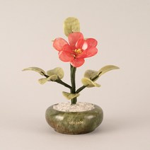 승진 영전 축하 감사 이사 집들이 선물 / [아토제이드] 옥꽃 메리골드 한송이 라운드, 레드