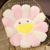 스마일쿠션 방석 해바라기 시트 인형 플라워 엉덩이 스마일 쿠션, J