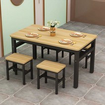 야장 테이블 야외 테라스 카페 테이블 술집 포차, 140x80x75책상1의자6색상선택배송메모기입