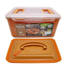 황토락 김치통 6호 중 8L 누름판포함 절임 밀폐용기, [_상품선택_], 1개