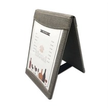 을지메뉴 테이블 예쁜 메뉴판 10종류 테이블메뉴꽂이 POP 아크릴꽂이 양면 가죽 10종, 테이블텐트 그레이