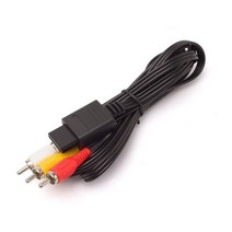 1.8M Nintendo N64 오디오 TV 비디오 코드 AV to RCA 범용 HD 케이블 SNES/NGC 게임 콘솔 액세서리, 01 China, 01 Black